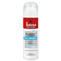 INTESA POUR HOMME Пена для бритья для чувствительной кожи Алоэ Вера и масло конопли (300 мл)