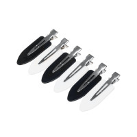 DEWAL PRO Зажим "Лепесток", пластик, 6 см (6 шт/уп) CL2603white/black ШТУЧНО