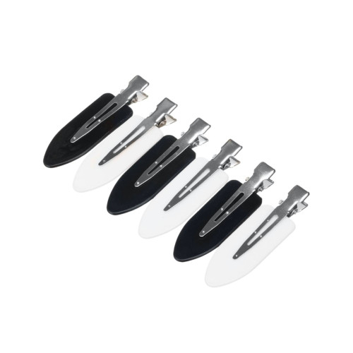 DEWAL PRO Зажим "Лепесток", пластик, 6 см (6 шт/уп) CL2603white/black ШТУЧНО
