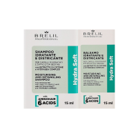 BRELIL PROFESSIONAL Hydra Soft Treatment Moisturising And Detangling Шампунь + бальзам для сухих и непослушных волос (15+15мл) 
