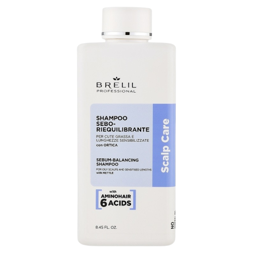 BRELIL PROFESSIONAL Scalp Care Treatmen Sebum Balancing Shampoo Шампунь для жирной кожи головы и ослабленных волос (250 мл) 