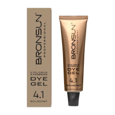 BRONSUN Eyelash and Eyebrow DYE Гель-краска для ресниц и бровей, №4.1 Медный каштан (15 мл)