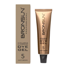 BRONSUN Eyelash and Eyebrow DYE Гель-краска для ресниц и бровей, №5 Светло-коричневый (15 мл) 