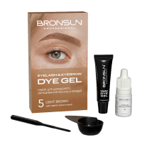 BRONSUN Eyelash And Eyebrow Dye Home Kit Набор для домашнего окрашивания бровей и ресниц, №5 Светло-коричневый