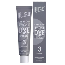  BRONSUN Крем-краска для бровей и ресниц, №3 графит (15 мл) 