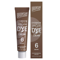 BRONSUN Крем-краска для бровей и ресниц, №6 Коричневый (15 мл) 