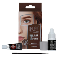 BRONSUN Eyelash And Eyebrow Dye Home Kit Набор для домашнего окрашивания бровей и ресниц, №4 Каштан 