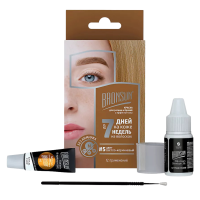 BRONSUN Eyelash And Eyebrow Dye Home Kit Набор для домашнего окрашивания бровей и ресниц, №5 Светло-коричневый