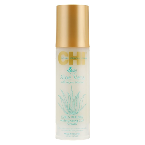 CHI Aloe Vera Увлажняющий крем-стайлинг для укладки кудрявых волос с алоэ и нектаром агавы (147 мл)