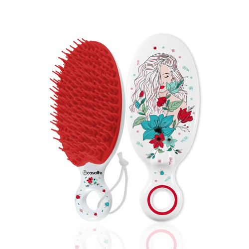 Щетка для расчесывания и нанесения маски Pretty Red Flower Casalfe