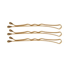 DEWAL PRO Невидимки 40 мм волна, золотистые (200 гр) SLN40V-5/200