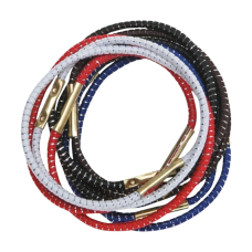 DEWAL PRO Резинки для волос, с серебристой нитью, цветные, midi (10 шт/уп) RE011