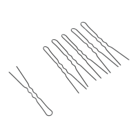 DEWAL PRO Шпильки 45 мм тонкие, волна, черные (60 шт/уп) SLT45VT-1/60