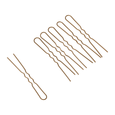DEWAL PRO Шпильки 45 мм тонкие, волна, коричневые (60 шт/уп) SLT45VT-3/60