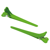 DEWAL PRO Зажим для волос, металл, 5,5 см (12 шт/уп) CL2415 green ШТУЧНО