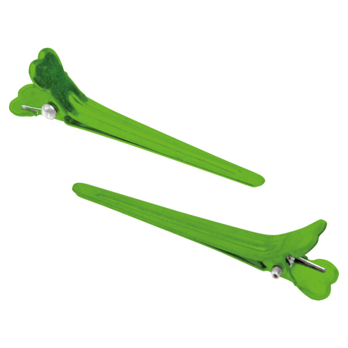 DEWAL PRO Зажим для волос, металл, 5,5 см (12 шт/уп) CL2415 green ШТУЧНО