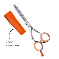 TAYO ORANGE  Парикмахерские ножницы филировочные 5,5" для левши (40 зубцов)