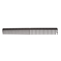 DEWAL CARBON black Расческа комбинированная, черная 23см