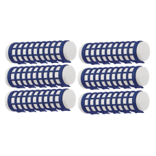 DEWAL BEAUTY Бигуди термо D 17 мм x 68 мм, синие (6шт/упак) 