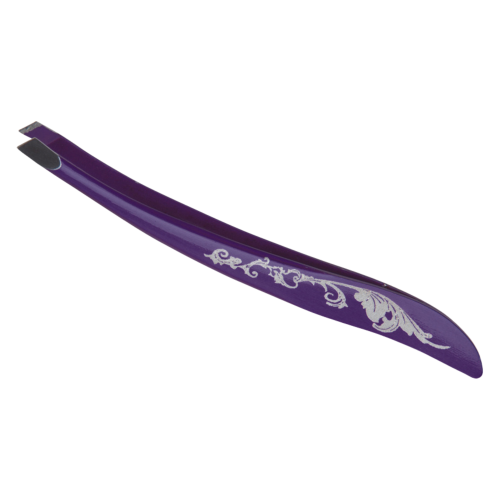 DEWAL BEAUTY Пинцет косметический цветной, фиолетовый (9 см)