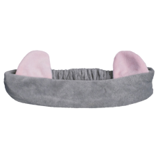 DEWAL BEAUTY Повязка на голову «ушки», серые с розовым