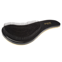 DEWAL BEAUTY Щетка массажная, для легкого расчесывания волос (золотисто-черный)