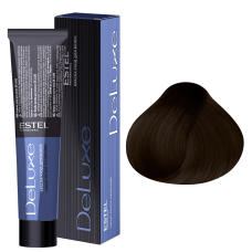 ESTEL De Luxe Крем-краска 4/7, шатен коричневый (60 мл)