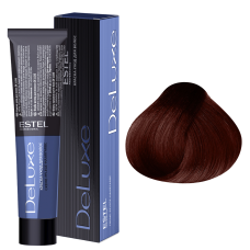 ESTEL De Luxe Крем-краска 4/75, шатен коричнево-красный (60 мл) 