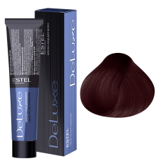 ESTEL De Luxe Крем-краска 5/75, светлый шатен коричнево-красный (60 мл)