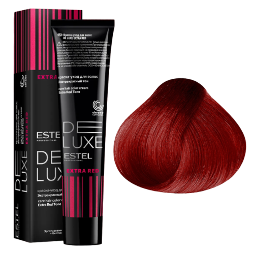ESTEL De Luxe Крем-краска 66/46, тёмно-русый медно-фиолетовый, Extra Red (60 мл)