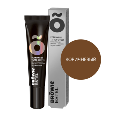 ESTEL BROWIE Пигмент прямого действия с эффектом татуажа бровей, тон коричневый (15мл)