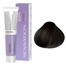 ESTEL SENSATION DE LUXE Безаммиачная краска для волос 3/0, тёмный шатен (60 мл)