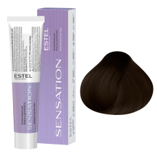 ESTEL SENSATION DE LUXE Безаммиачная краска для волос 4/7, шатен коричневый (60 мл)