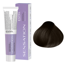 ESTEL SENSATION DE LUXE Безаммиачная краска для волос 4/71, шатен коричнево-пепельный (60 мл)