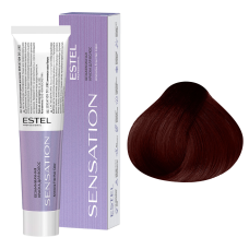ESTEL SENSATION DE LUXE Безаммиачная краска для волос 5/75, светлый шатен коричнево-красный (60 мл)
