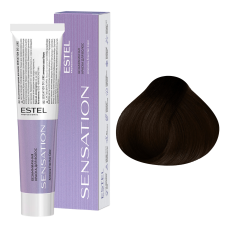 ESTEL SENSATION DE LUXE Безаммиачная краска для волос 5/77, светлый шатен коричневый интенсивный (60 мл)