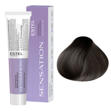 ESTEL SENSATION DE LUXE Безаммиачная краска для волос 5/11, светлый шатен пепельный интенсивный (60 мл)