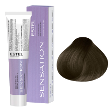 ESTEL SENSATION DE LUXE Безаммиачная краска для волос 6/0, тёмно-русый (60 мл) 