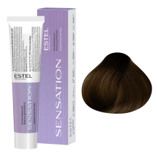 ESTEL SENSATION DE LUXE Безаммиачная краска для волос 6/7, тёмно-русый коричневый (60 мл)