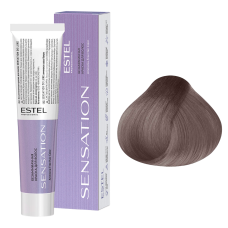 ESTEL SENSATION DE LUXE Безаммиачная краска для волос 8/17, светло-русый пепельно-коричневый (60 мл)