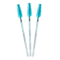 INNOVATOR COSMETICS Щеточки для ресниц и бровей одноразовые бирюзовые с глиттером (10 шт)