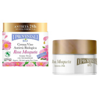 I PROVENZALI Натуральный органический крем для лица антивозрастной, против морщин, с натуральным экстрактом цветков Розы "Rosa Mosqueta" с Детокс действием и Антиоксидантами (50 мл)