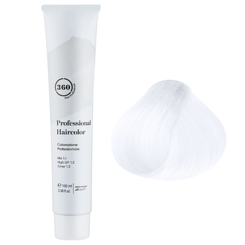 Kaaral 360 Permanent Haircolor Перманентный краситель для волос, тон 00 Экстра белый, аммиачный корректор (100 мл) 