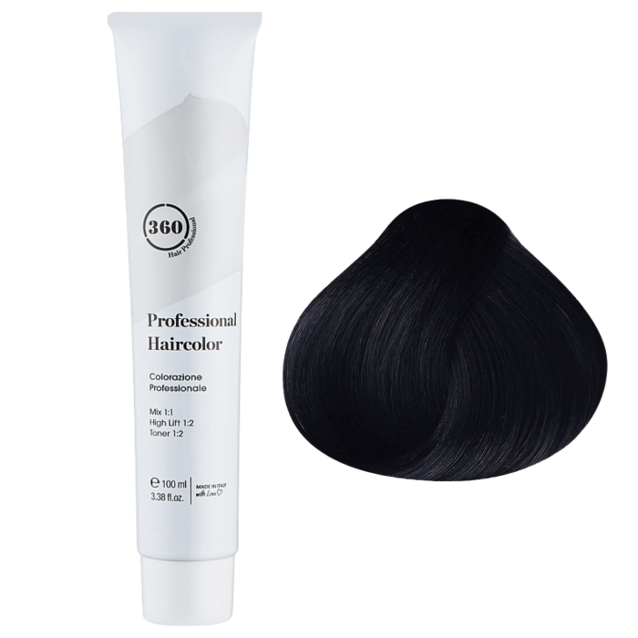 Kaaral 360 Permanent Haircolor Перманентный краситель для волос, тон 1.10 (100 мл)  Kaaral 360 Permanent Haircolor Перманентный краситель для волос, тон 1.10 (100 мл)