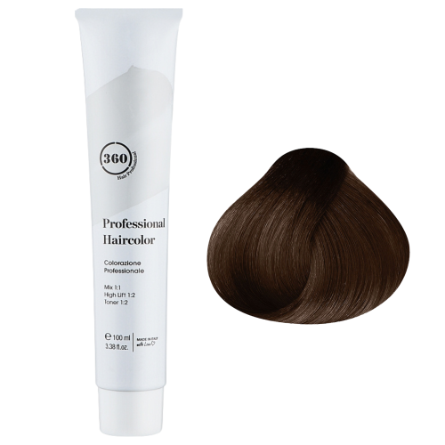 Kaaral 360 Permanent Haircolor Перманентный краситель для волос, тон 5.38 (100 мл) 