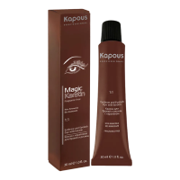 KAPOUS Краска для бровей и ресниц с кератином, иссиня-черный (30 мл)