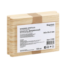 KAPOUS Шпатель деревянный, 140х18х2 мм (100 шт/уп)