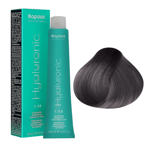 KAPOUS Hyaluronic Крем-краска, 01 Усилитель пепельный (100 мл)
