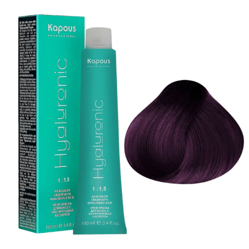 KAPOUS Hyaluronic Крем-краска, 02 Усилитель фиолетовый (100 мл)
