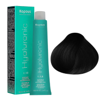 KAPOUS Hyaluronic Крем-краска, 1.00 Черный интенсивный (100 мл)